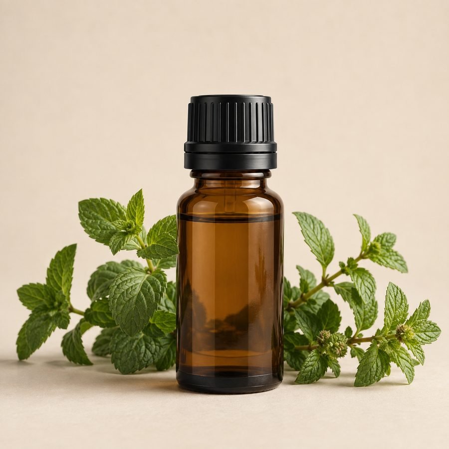 mentha essential oil bottle