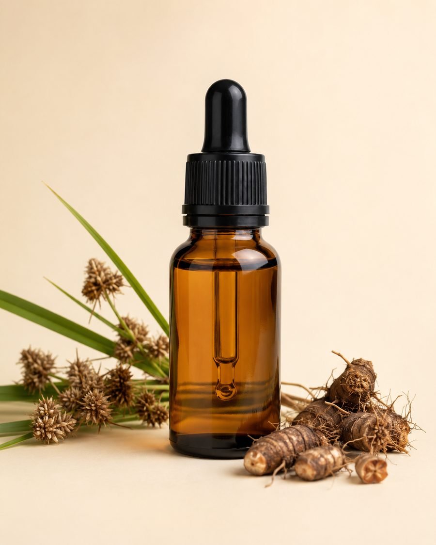 nagarmotha essential oil bottle
