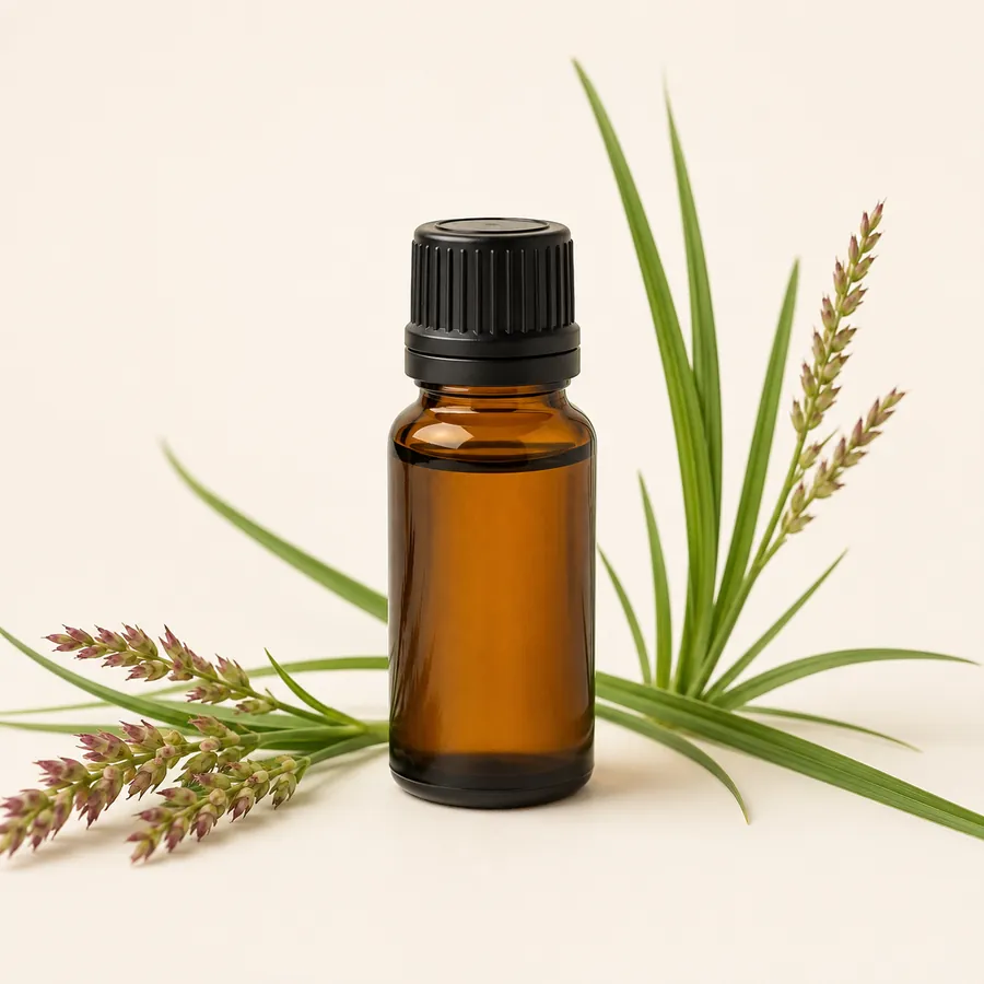 Amber bottle of Palmarosa Oil from BEMIHUB Naturals