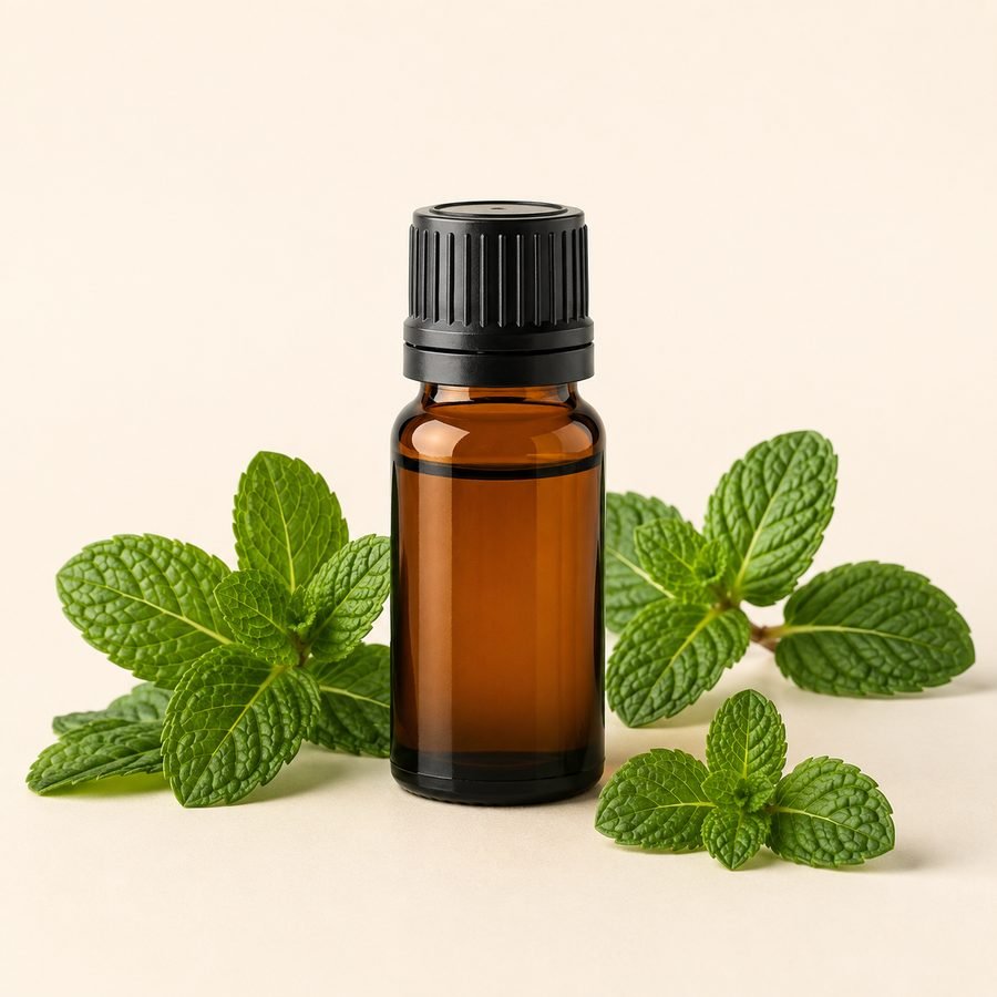 spearmint essential oil bottle